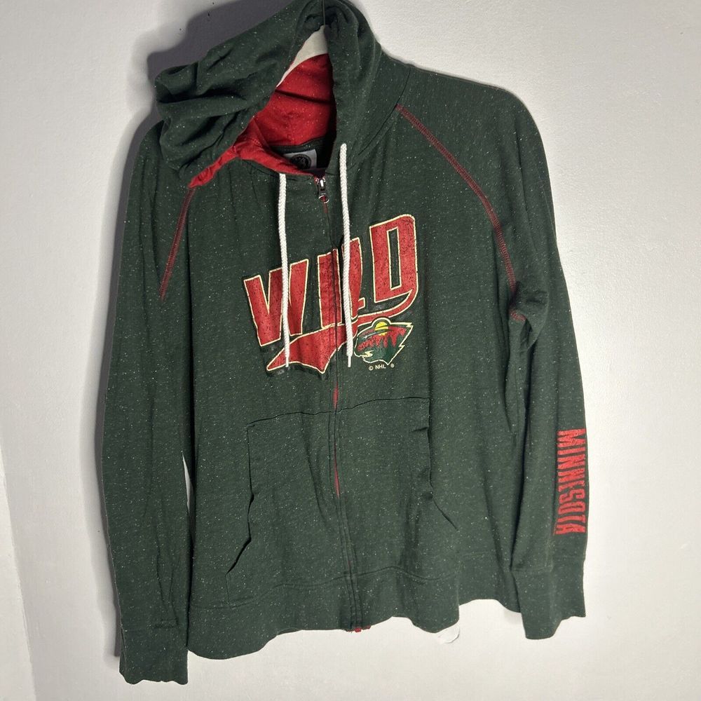 MINNESOTA WILD Women's NHL Full‎ Zip Sweatshirt Shirt Hoodie Small 2XL